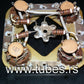 4 x VINTAGE K8A Octal Vacuum Tube Bakelite Sockets with grid suppressors 6146B