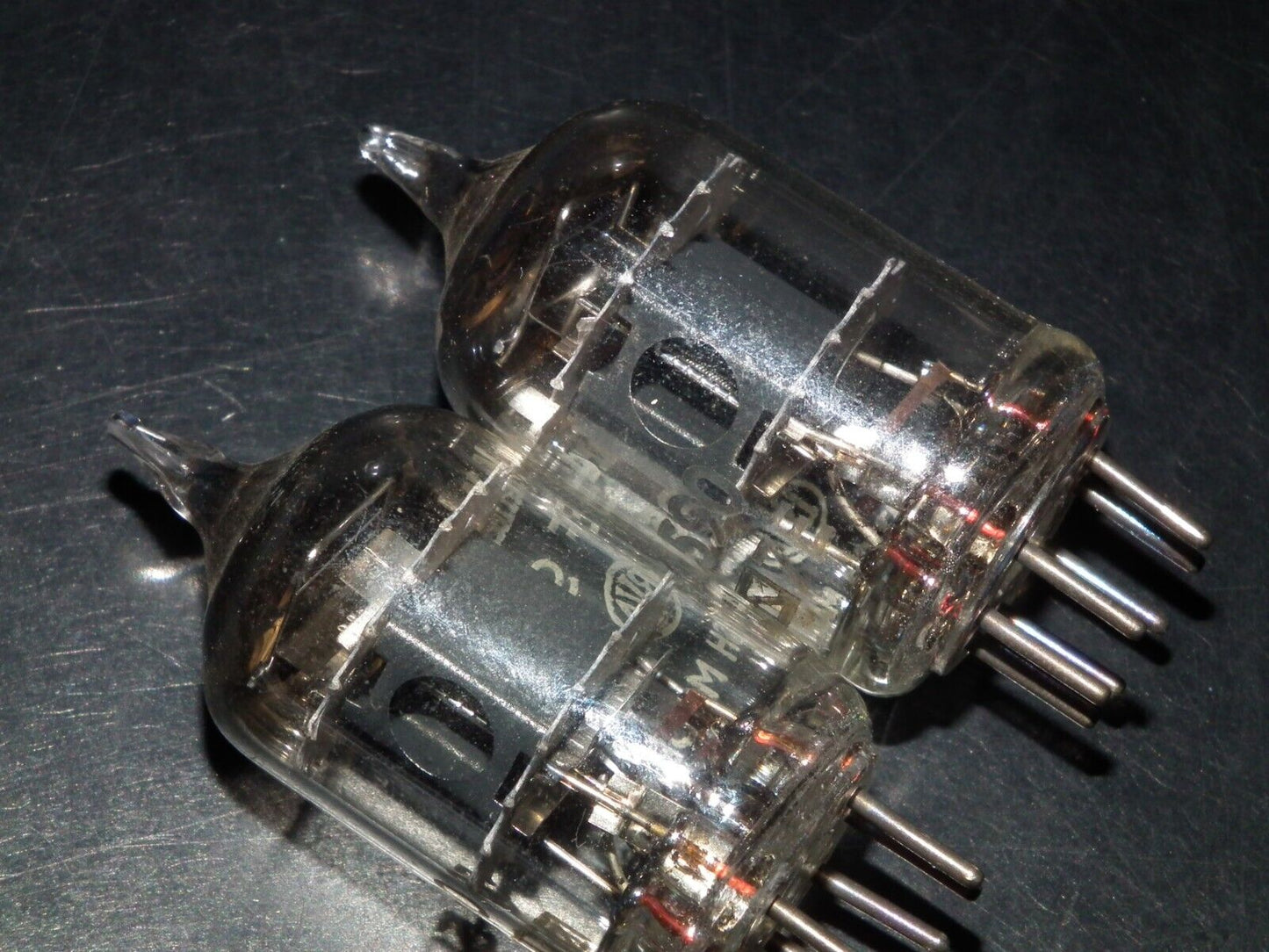 Matched Pair EF95 5654 6AK5W Mullard WHYTELEAFE Square Getter NOS Made in UK