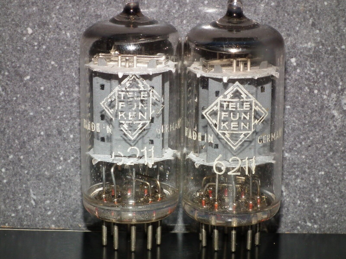 Platinum Matched Pair 6211 Telefunken ~ECC82 Tested NOS DB The same ULM codes