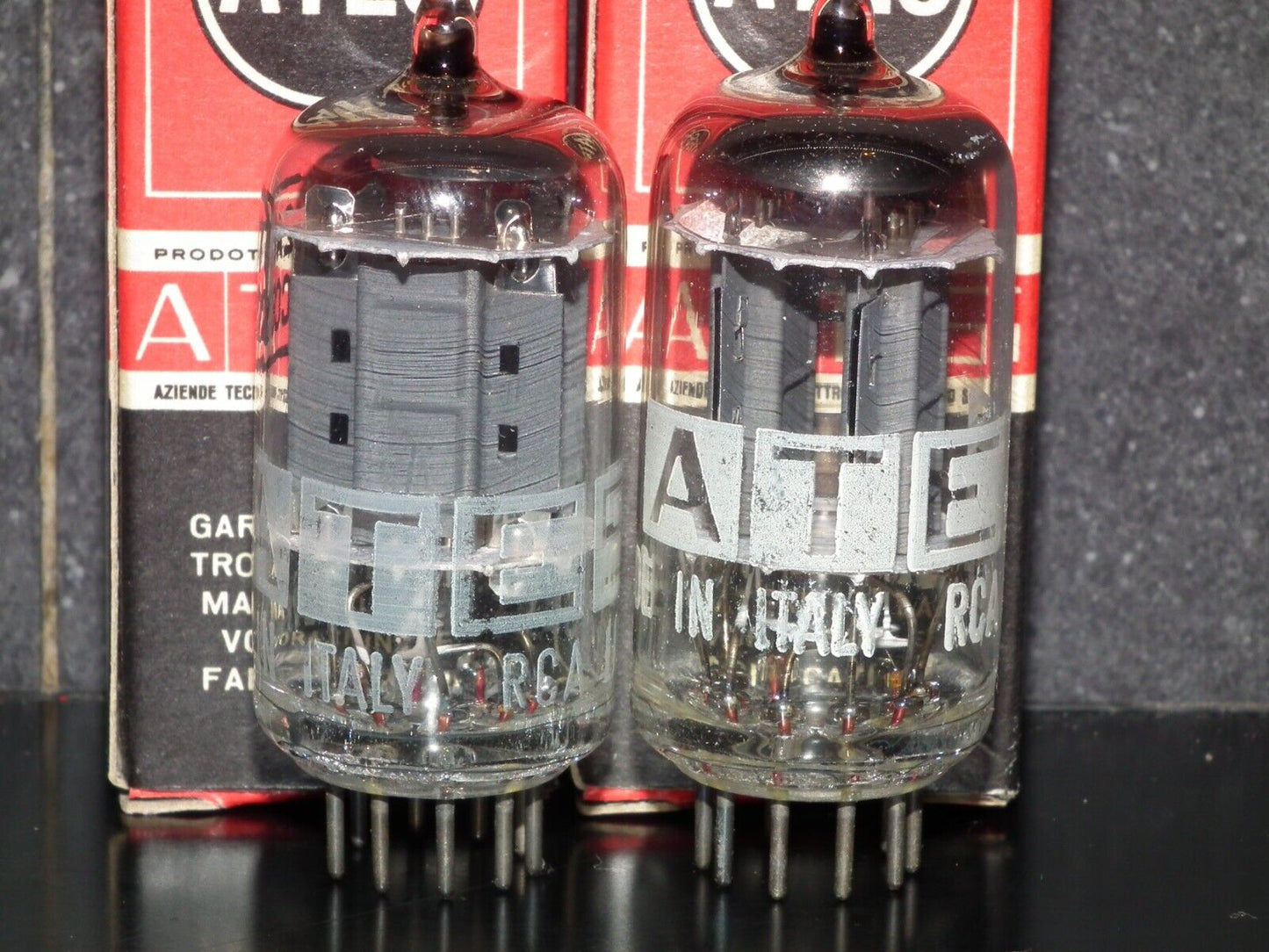One (1 pcs) ECC82 12AU7 ATES RCA Long Anodes 17mm NOS NIB