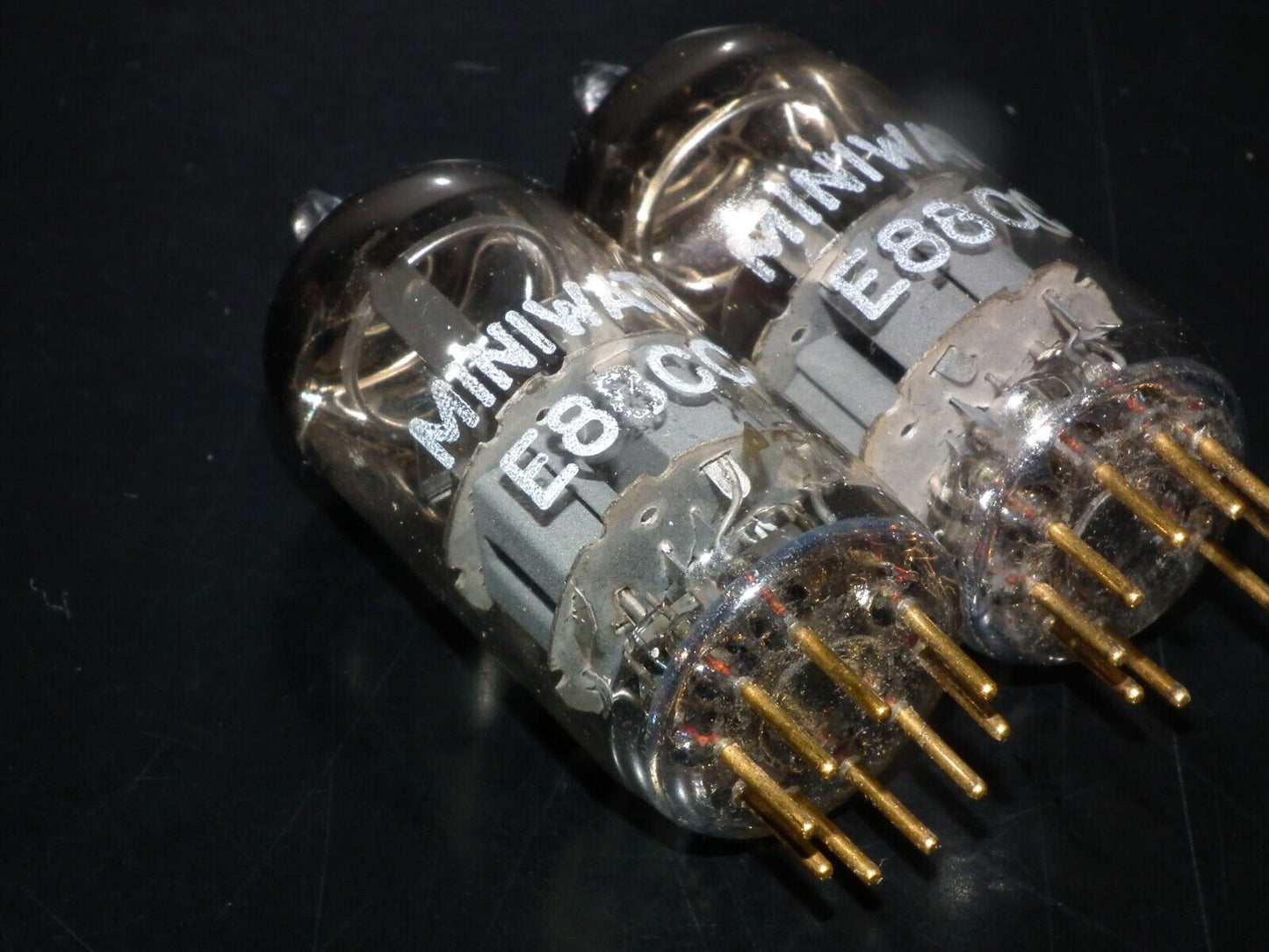 Matched Pair Philips E88CC 6922  Gold Pins Dual Stage Getter Used tested NOS