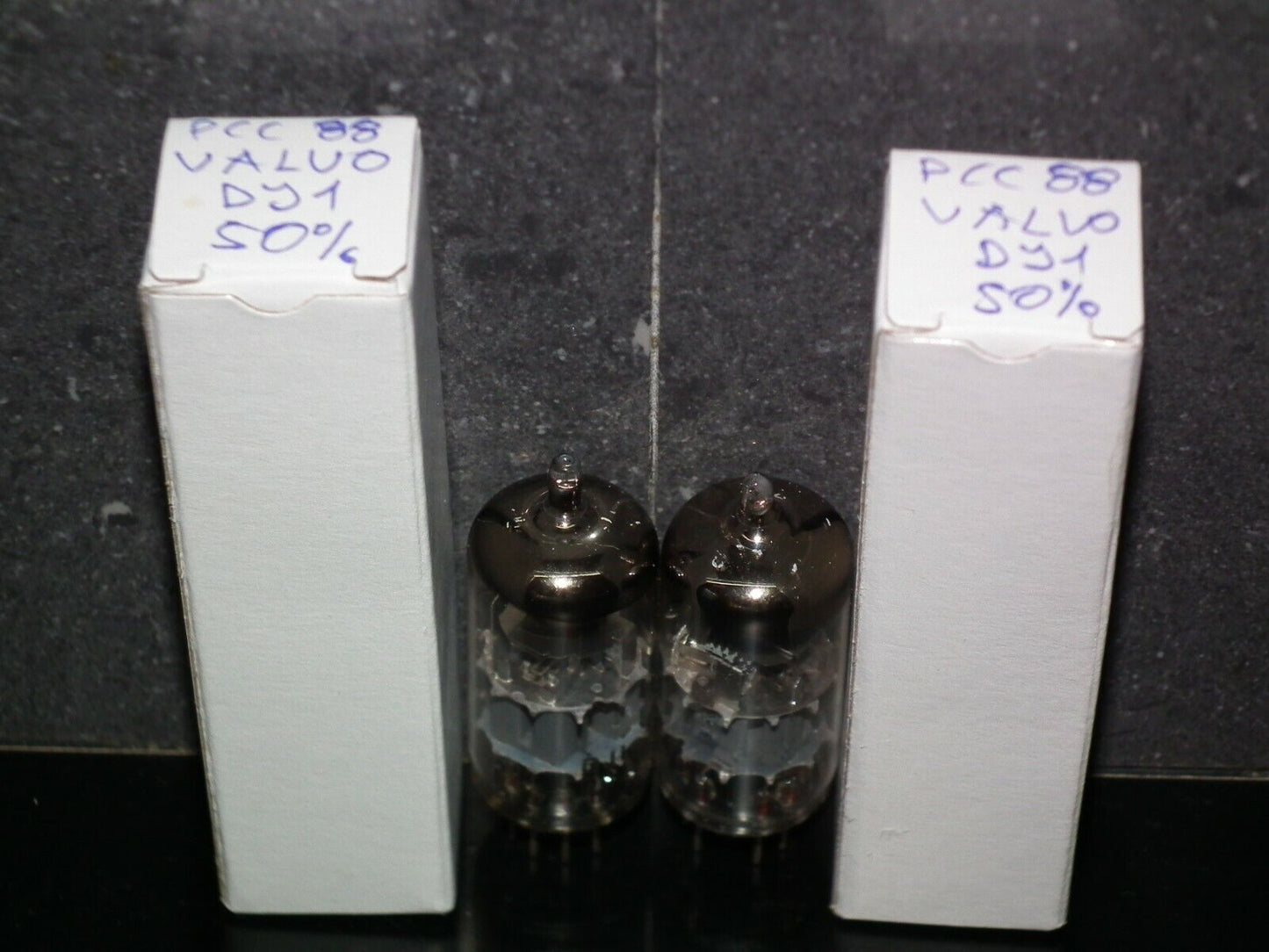 Matched pair PCC88 Valvo Hamburg Gray Shield DUAL STAGE GETTER Used tested 50%