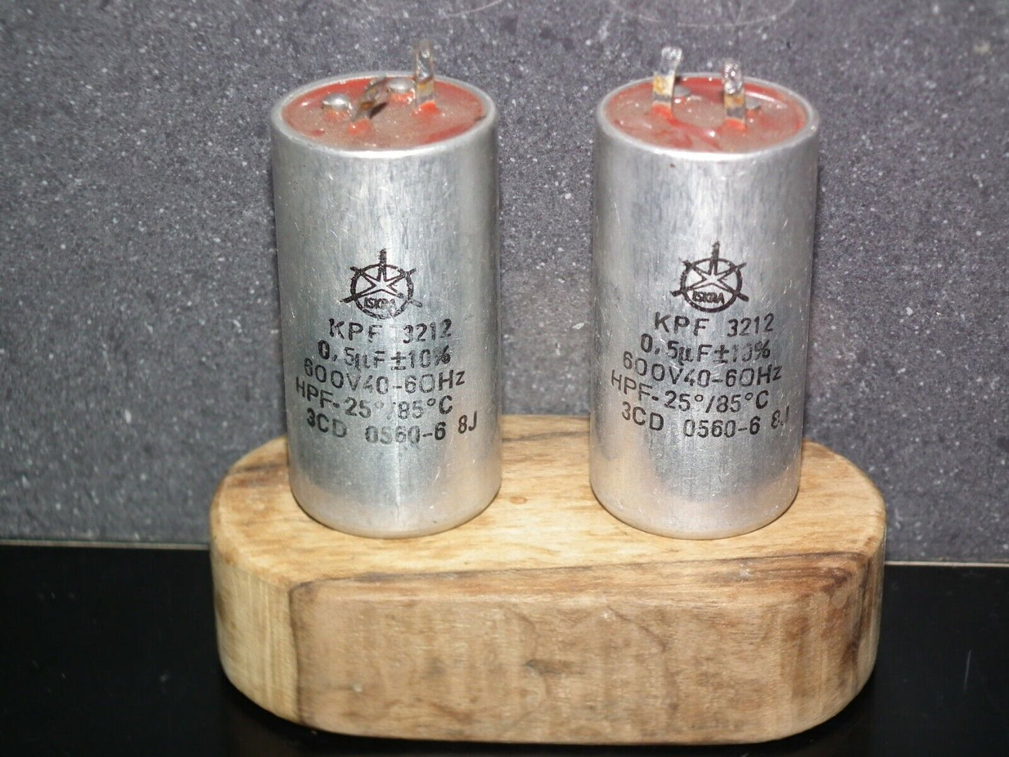 One vintage Iskra capacitor 0.5u 600V 500nF KPF 3212 Made in Yugoslavia in 60s