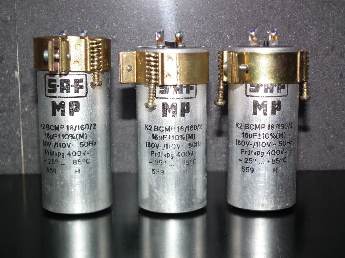 One vintage PIO capacitor 16 uF / 160V SAF West Germany 1959 DIY Tube Audio