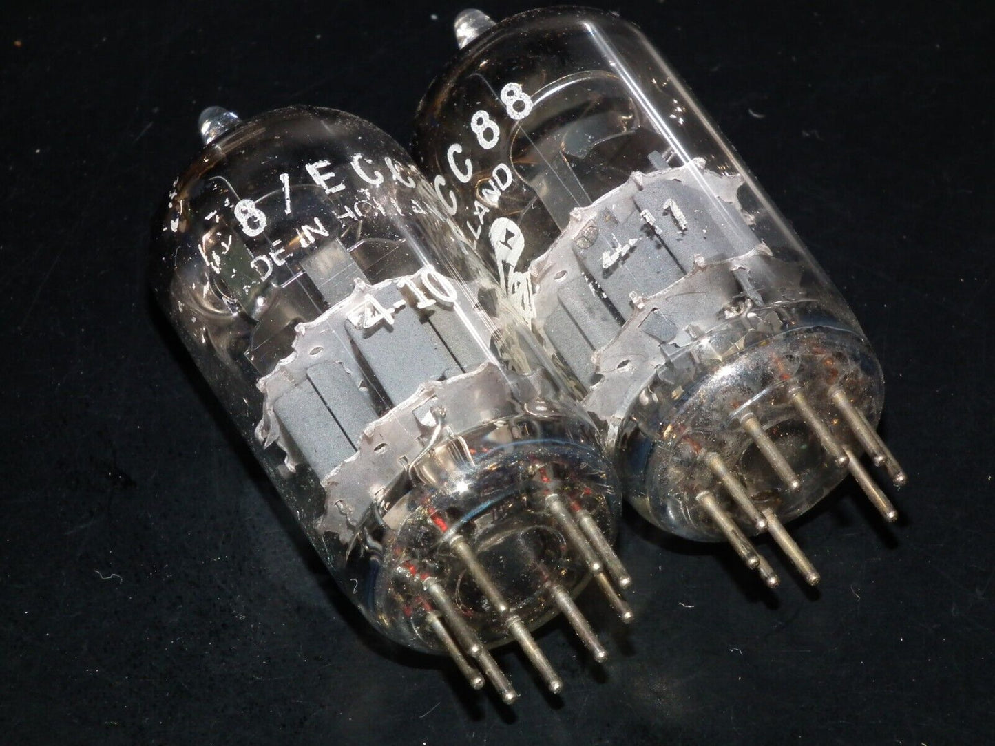 6DJ8 ECC88 Amperex Holland Matched Pair Used Tested 100% Dual Stage Getter