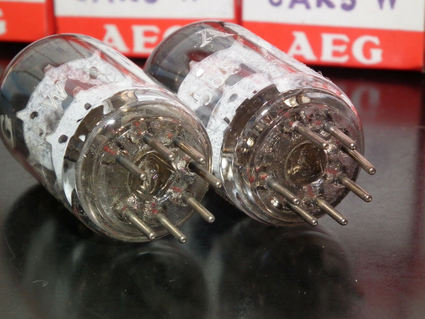 Platinum Matched Pair 5654 6AK5W EF95 Telefunken NOS diamond bottom - Little Dot
