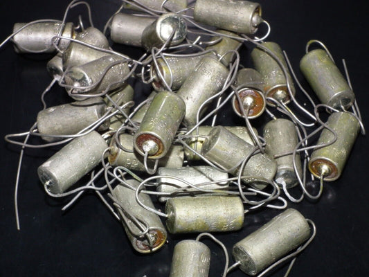 Two (2 pcs) vintage PIO capacitors 0.5uF 120V NOS Chicago Condenser Corp 50nF