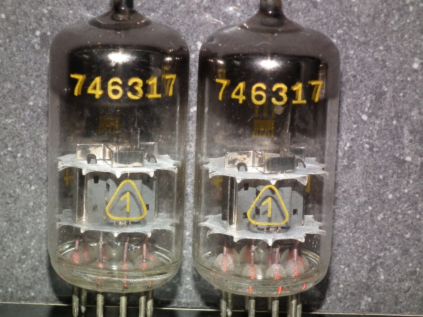 ECC84 RFT NOS Platinum matched pair, old type early 70s East Germany