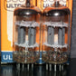 ECC83 Philips France 12AX7 Matched Pair Ribbed plates, Rebranded ULTRON NOS NIB