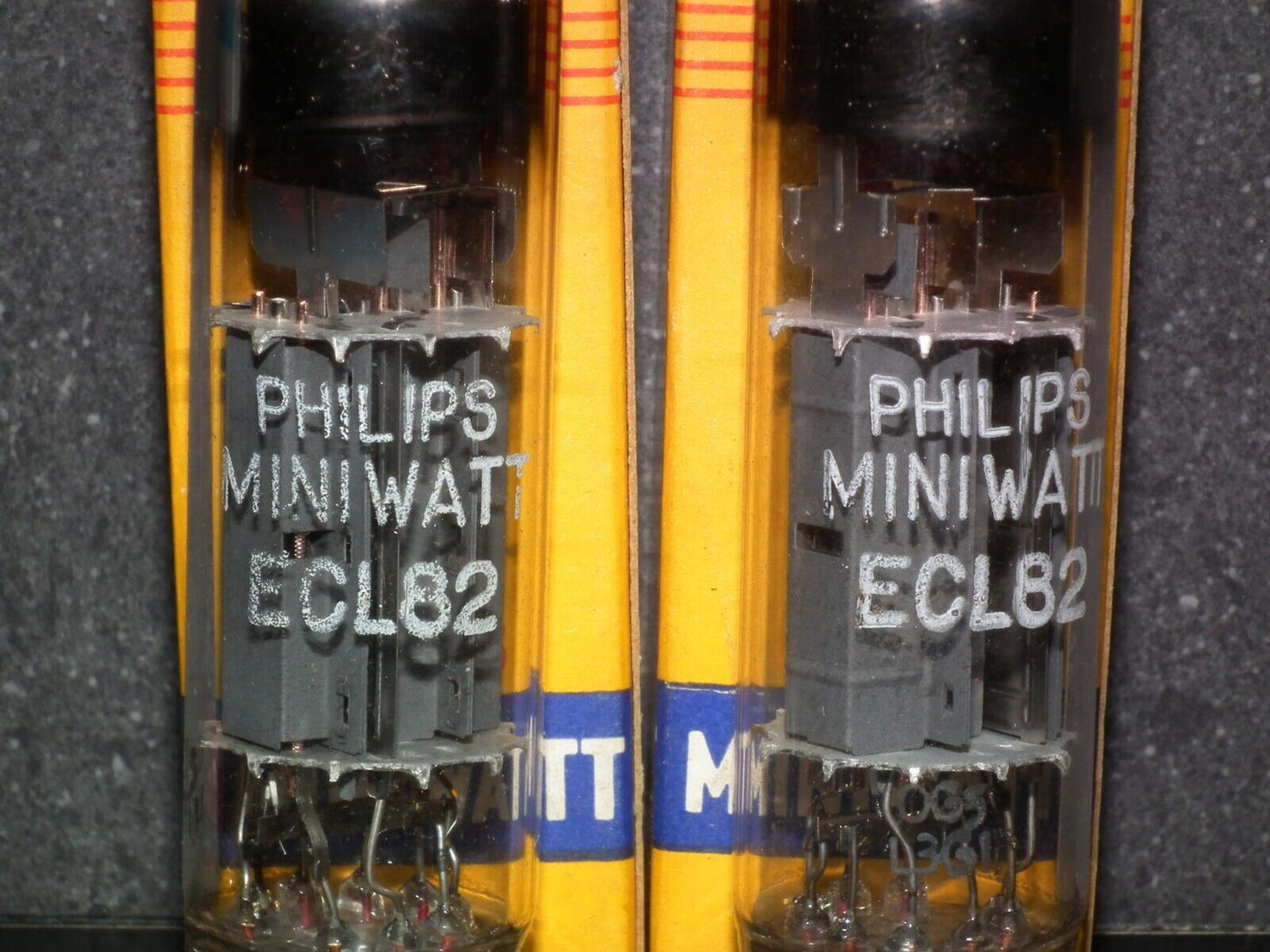 ECL82 Philips Matched Pair NOS NIB Dual Stage Getter Made in Mazda Brussels 60s