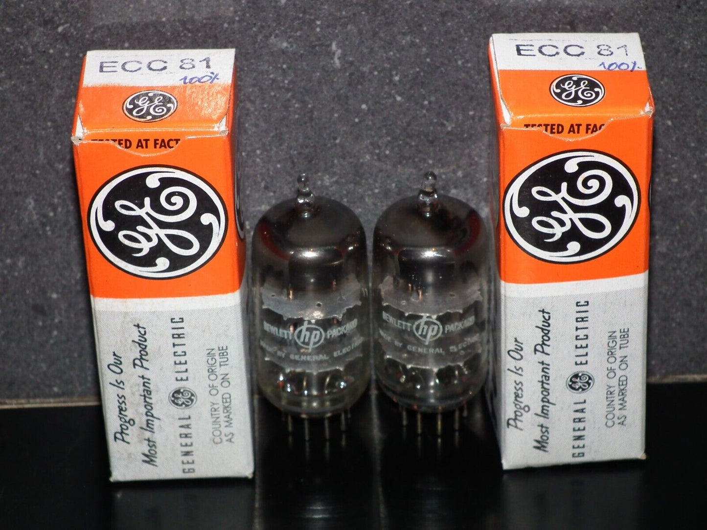 12AT7 GE ECC81 Matched Pair Used Tested 100%, made by General Electric for HP