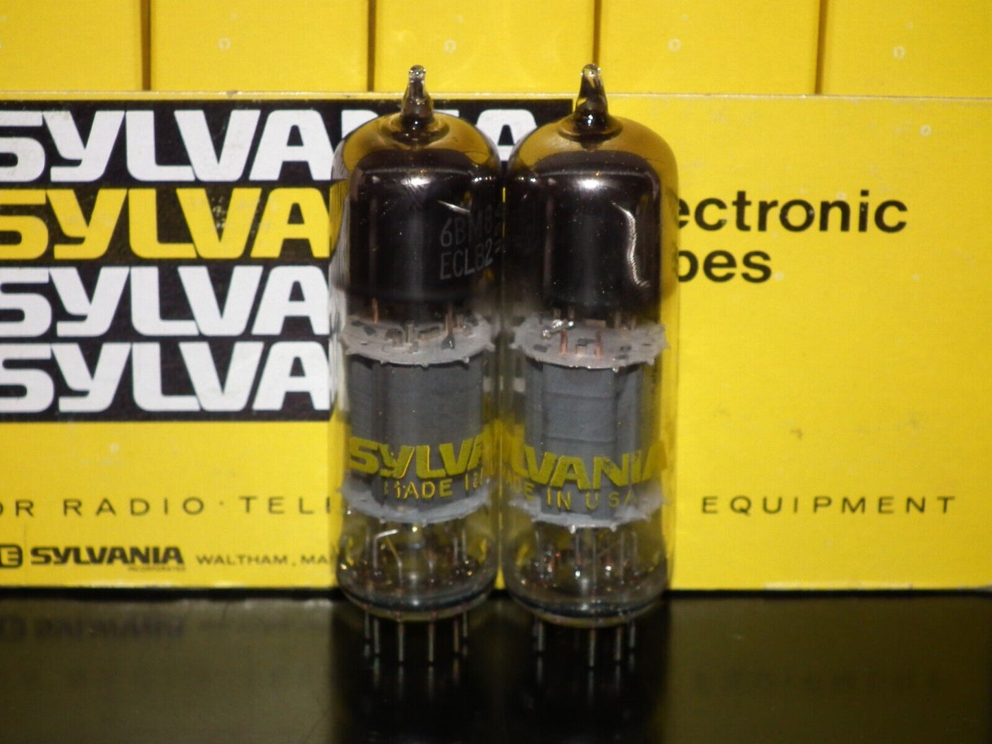 ECL82 Sylvania 6BM8 Matched Pair NOS NIB Dual Stage Getter Made in USA