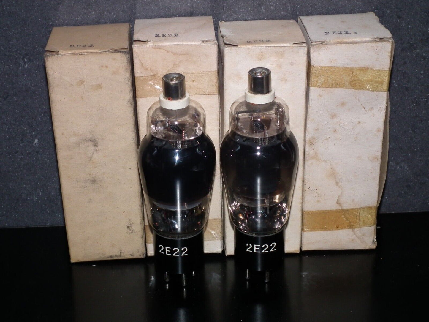 Platinum Matched Pair 2E22 KEN-RAD NOS NIB Made in USA Black Coated DHT Pentode