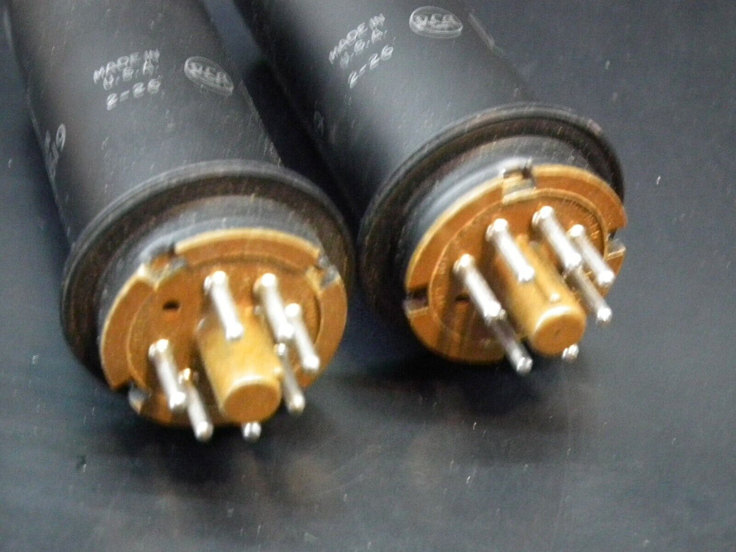 Platinum matched pair 1619 RCA NOS NIB JAN Boxes Brown Base The same codes VT164