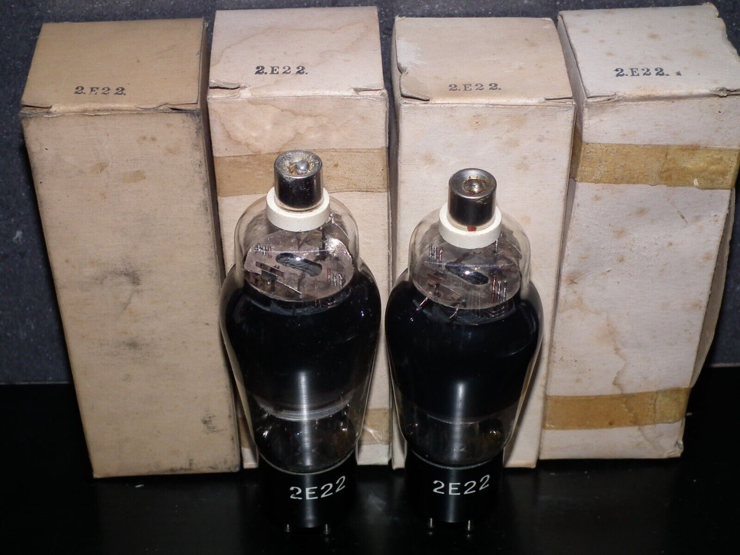 Platinum Matched Pair 2E22 KEN-RAD NOS NIB Made in USA Black Coated DHT Pentode