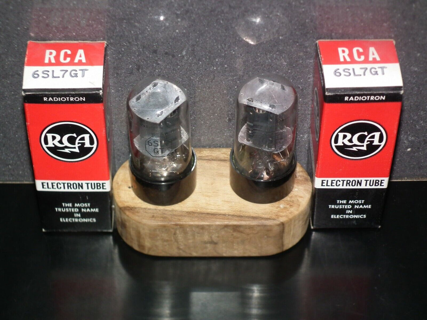 6SL7GT RCA NOS Platinum Matched Pair, the same dates, old type boxes