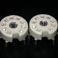 Two (2) VINTAGE NOS Noval Vacuum Tube Ceramic Socket for PCB West Germany 60s