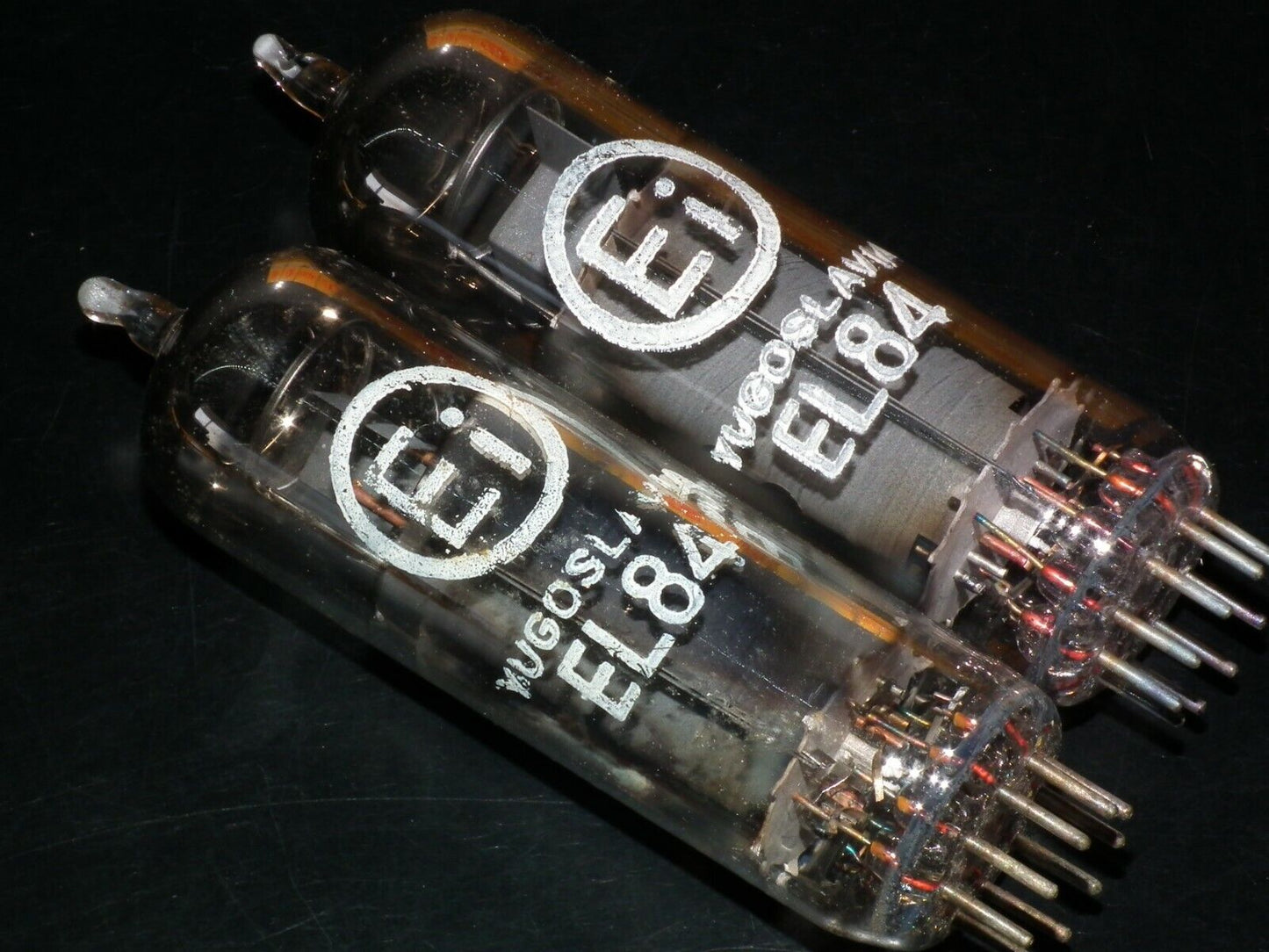 EL84 6BQ5 Tungsram Hungary - NOS platinum matched pair from 70s NOS NIB EI Boxes