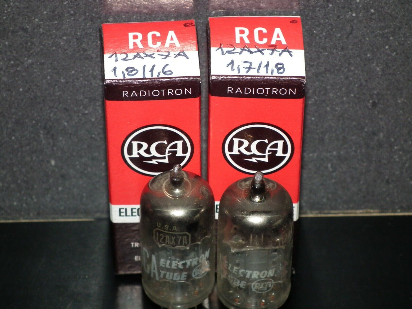 12AX7A RCA ECC83 Matched Pair 1960 Used tested 90% of NOS balanced sections