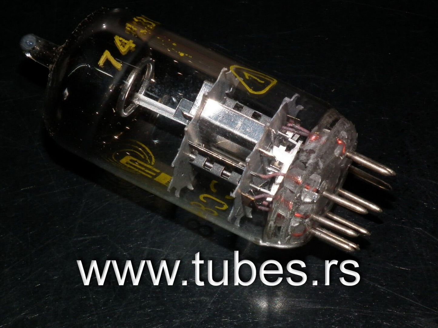ECC84 RFT Germany NOS ring getter, Germany 60s
