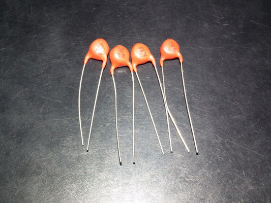 Four NOS Sprague Disc Ceramic Capacitors 2.2pF 500V - 0.0000022uF 500V