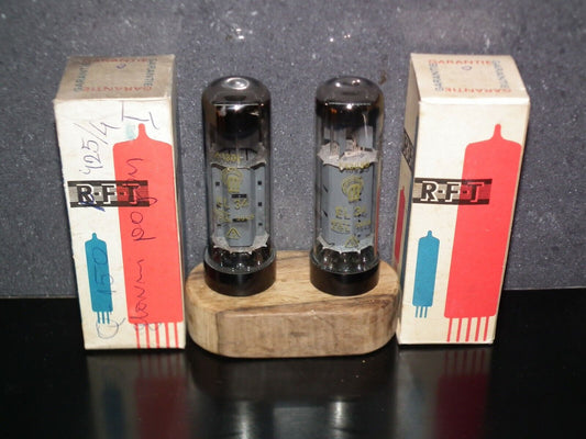 EL34 RFT RARE Short Base Platinum Matched Pair 085 Germany 60s Tested NOS 100%