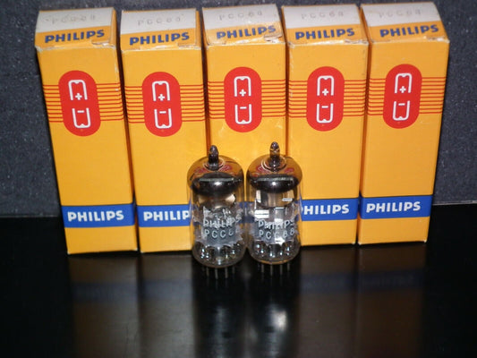 PCC88 Philips 7DJ8 Platinum Matched Pair Dual Stage Getter early 60s