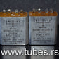 Two vintage Siemens PIO capacitors 1 uF + 1 uF 160V Klangfilm tube audio 1+1mfd