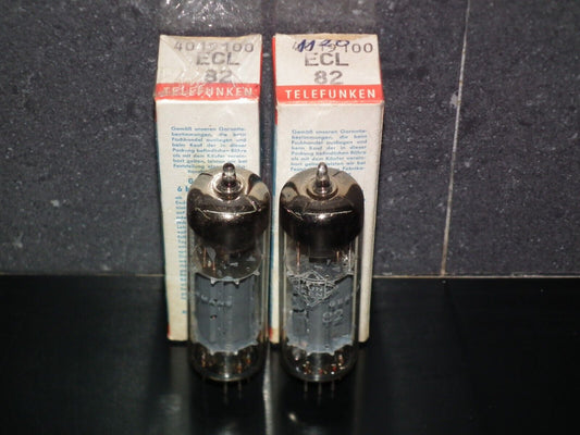 Pair (2 tubes) ECL82 Telefunken 6BM8 NOS NIB The same codes Diamond Bottoms