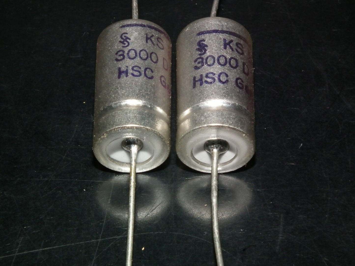 Two vintage NOS Siemens KS Capacitors 3000pF 160V Klangfilm Hi End RIAA preamp
