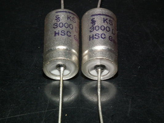 Two vintage NOS Siemens KS Capacitors 3000pF 160V Klangfilm Hi End RIAA preamp