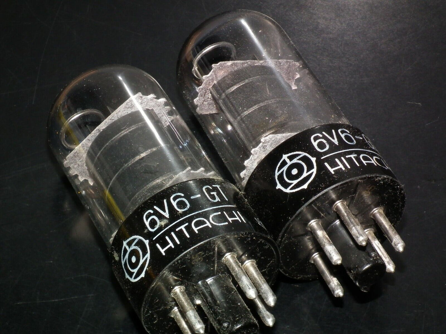 Matched Pair 6V6GT HITACHI Japan USED tested NOS Great Sounding 6V6-GT