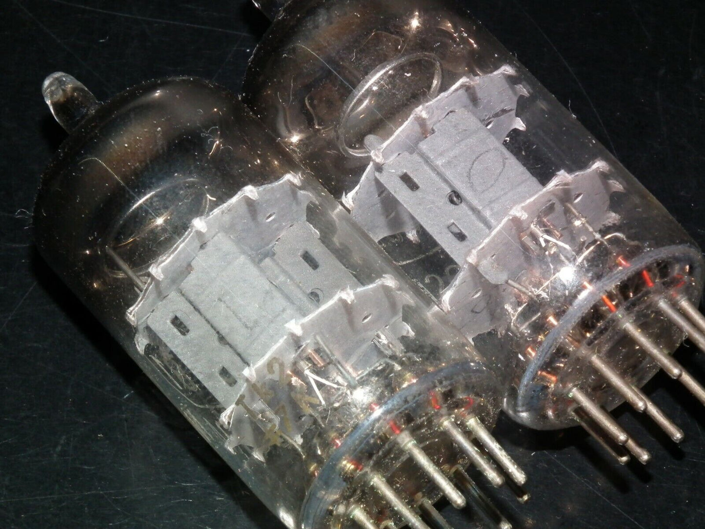 Matched Pair ECC81 12AT7 Siemens old type rebranded Tungsram, white logo (Used)
