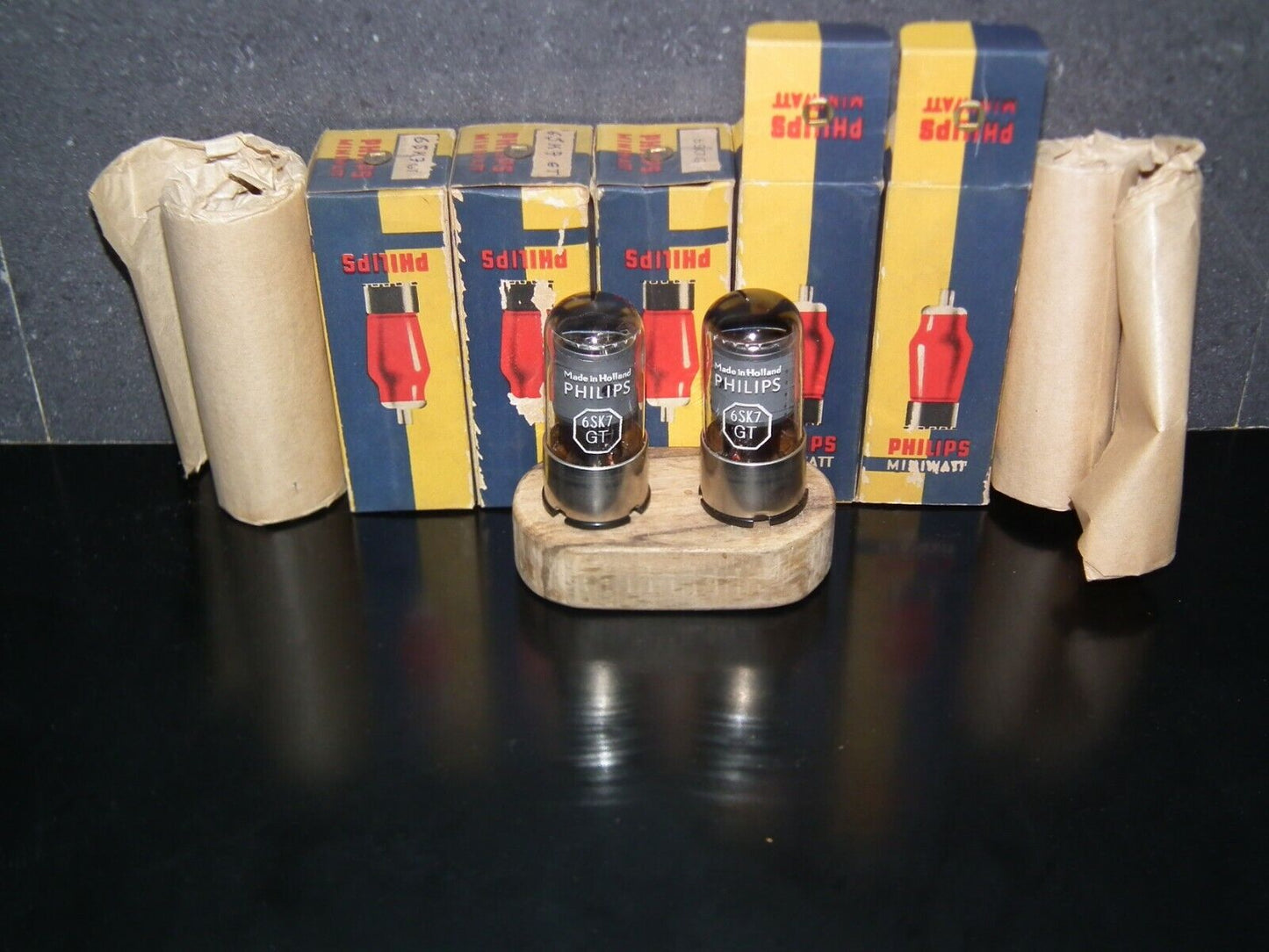 Matched Pair 6SK7GT Philips Miniwatt NOS NIB - Sealed boxes