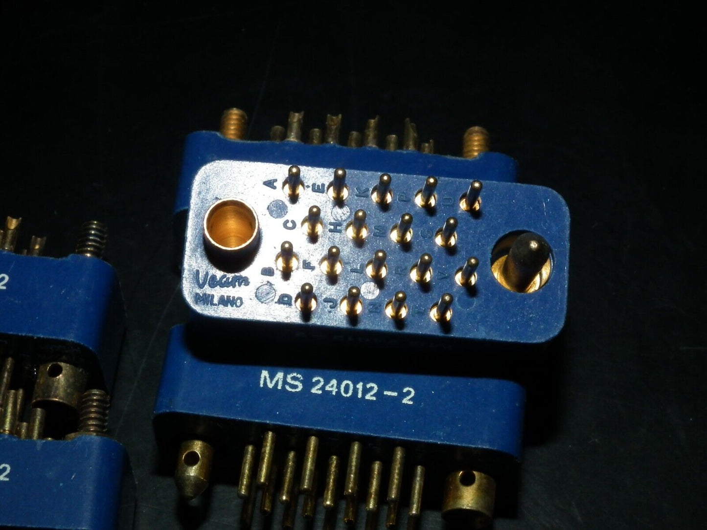 One MS24012-2 Continental Connector NOS GOLD PLATED MS 24012-2 New Old Stock USA