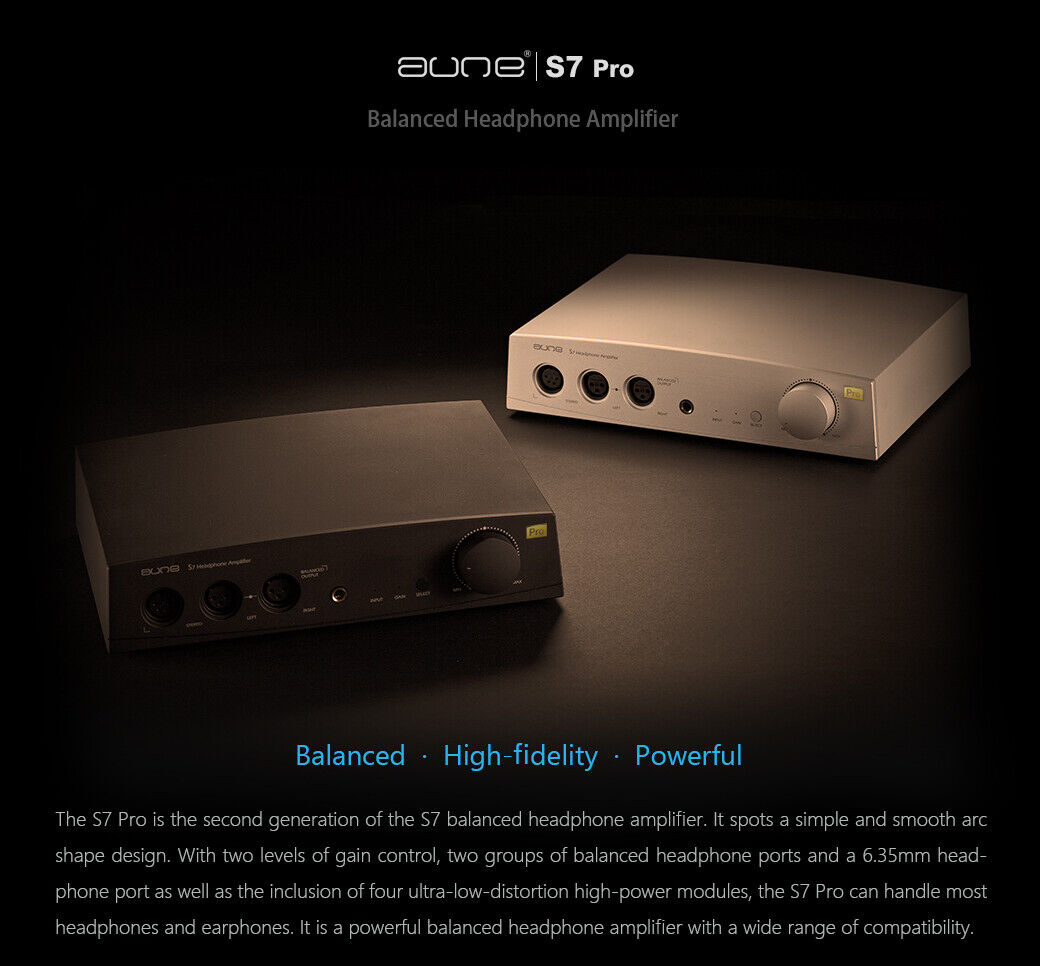 Aune S7 Headphone Amplifier HIFI Audio Earphone AMP Balanced