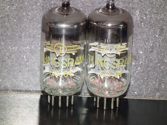 Platinum matched pair ECC81 Tungsram 12AT7