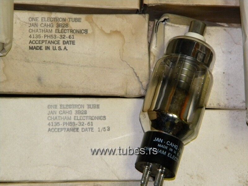 3B28 NOS NIB Chatham rectifier (drop in replacement for 866A) Genuine JAN boxes
