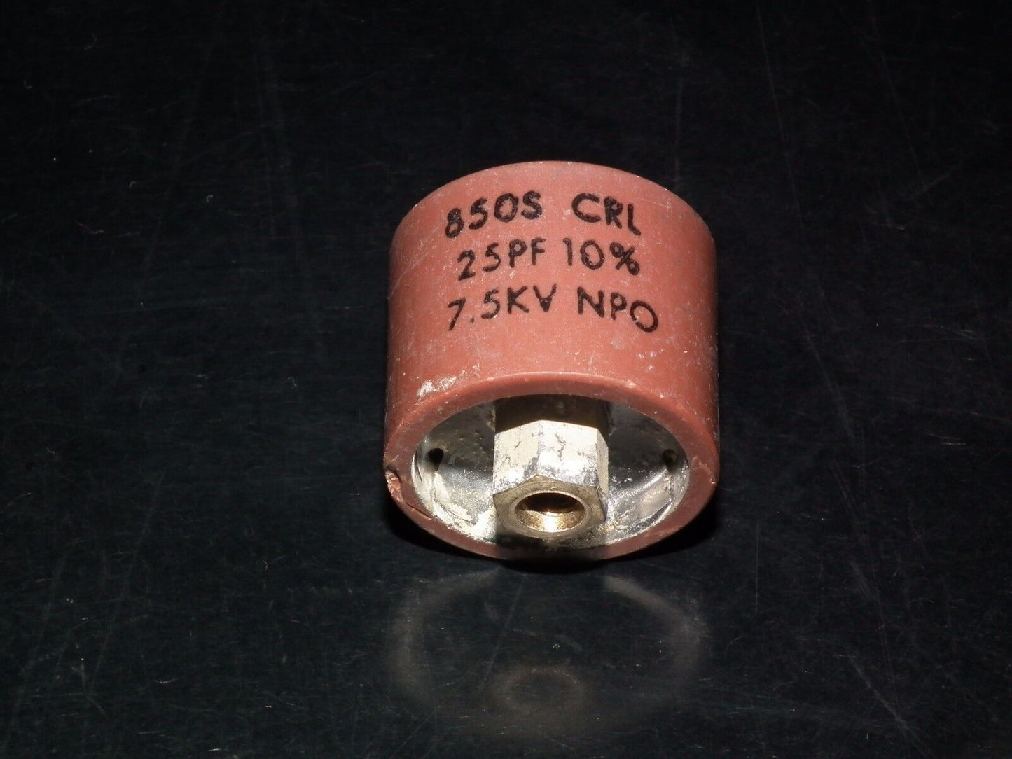 RF ceramic doorknob HV capacitor CRL850S 25pF 7500V NPO NOS 25pF 7.5KV 0.00025uF