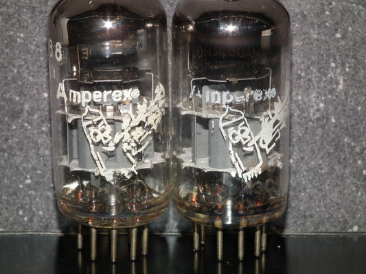 6DJ8 ECC88 Amperex Holland Matched Pair Used Tested 125% Dual Stage Getter