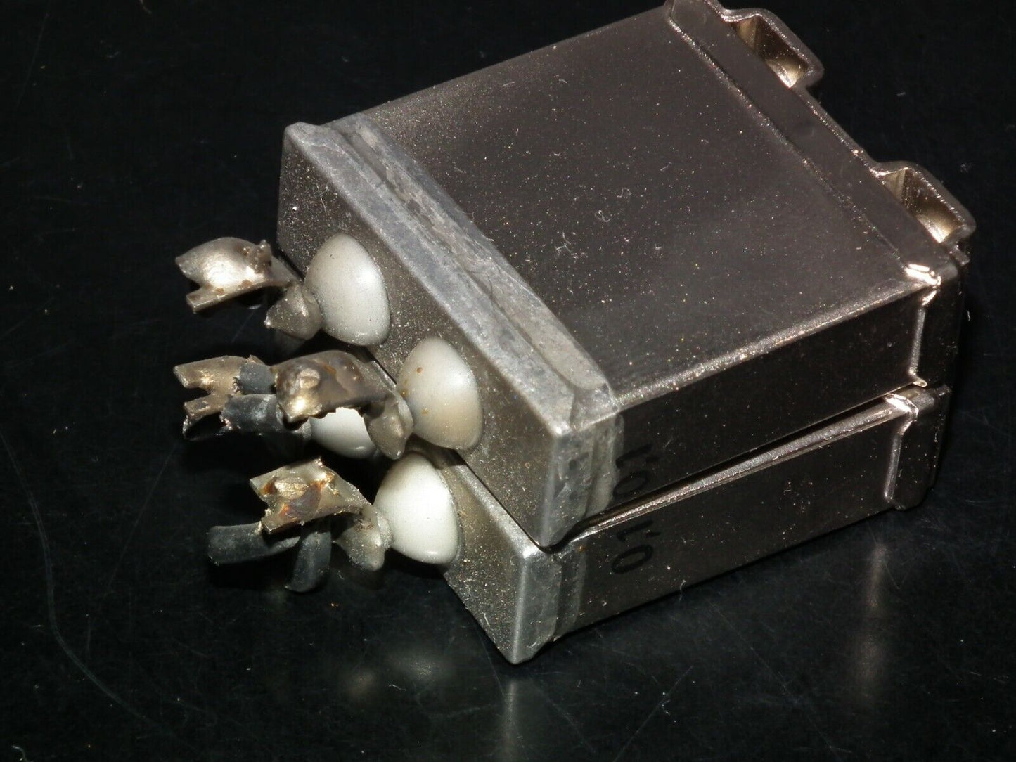 Two vintage Siemens PIO capacitors 0.1 uF / 630V Klangfilm tube audio 1971