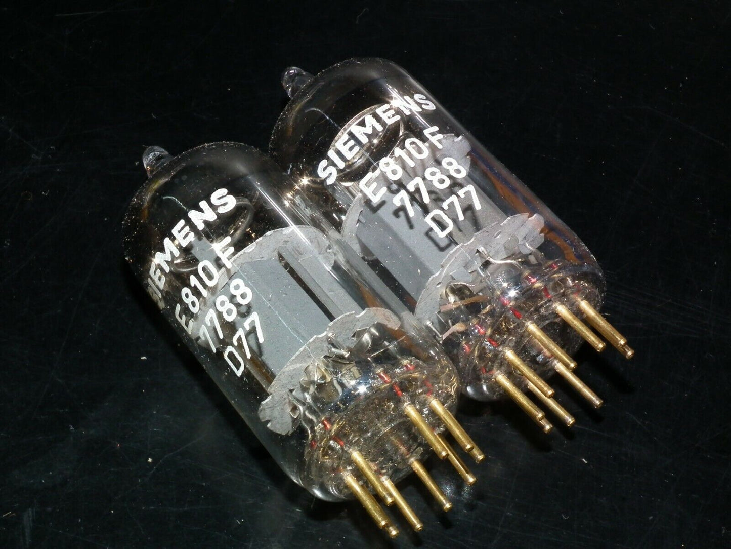 Matched Pair Siemens E810F 7788 NOS NIB Gold pin 60s Low Noise