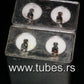 Two vintage Siemens PIO capacitors 8 uF / 250V Klangfilm tube audio West Germany