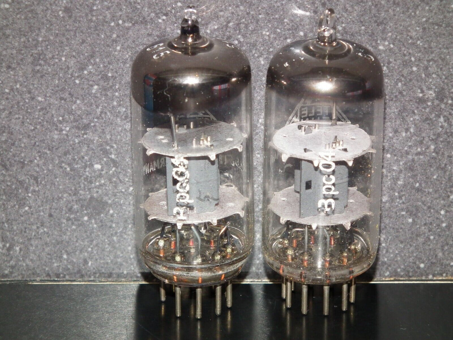NOS Matched Pair ECC81 Telefunken 12AT7 Diamond Bottom Same Codes West Germany