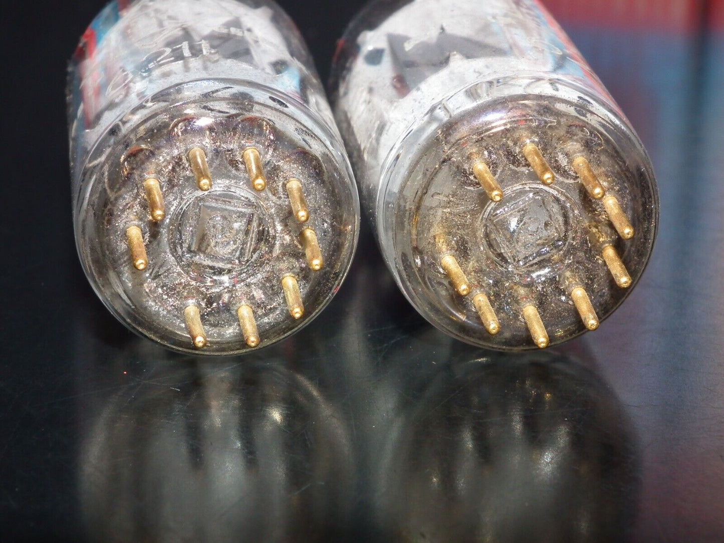Platinum Matched Pair 6211 Telefunken ~ECC82 Tested NOS DB Gold Pins Same codes