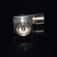 One NOS Spinner 7/16" DIN Female Silver plated coax connector made in W.Germany