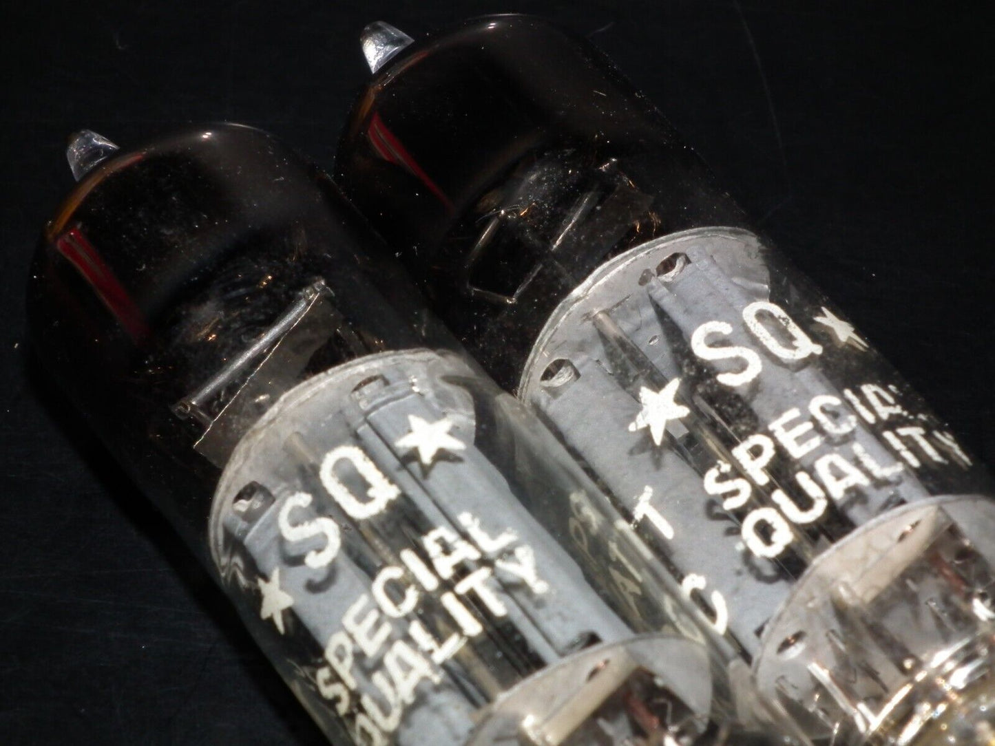 Philips E80CC 6085 Matched pair (Rare FOIL D Getter, PINCHED WAIST!) Tested NOS