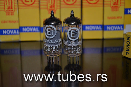 One NOS NIB ECC82 12AU7 EI Yugoslavia Telefunken Long Smooth Plates 17mm Guitar