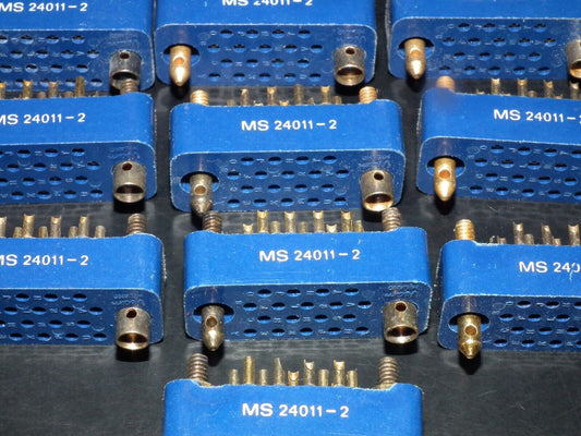 One MS24011-2 Continental Connector NOS GOLD PLATED MS 24011-2 New Old Stock USA