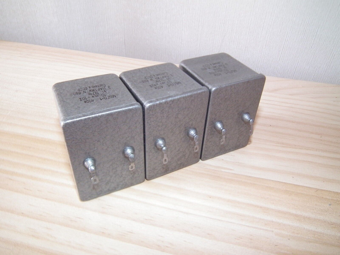 NOS PIO Capacitor 10mfd 400V 10u Paper in Oil MBGP-1 Soviet made in 70s